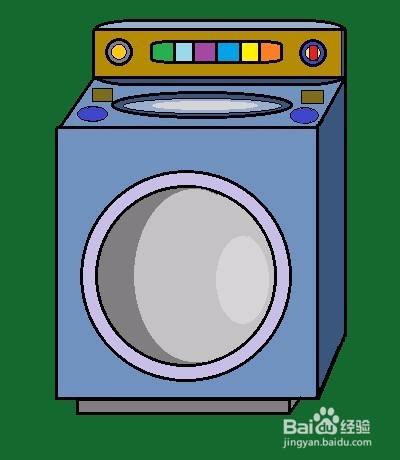 简笔画 洗衣机怎么画 百度经验