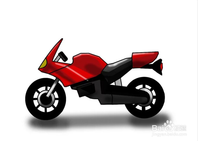 怎么画摩托车简笔画