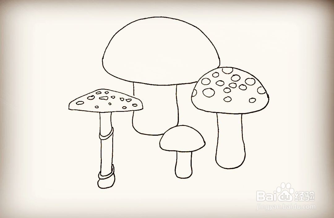 蘑菇的简笔画教程