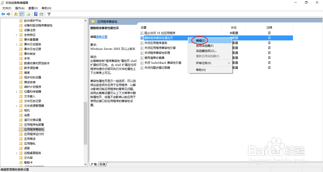 Win10系统程序属性面板没有兼容性选项怎么办