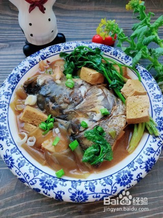 酱香鱼头冻豆腐的做法