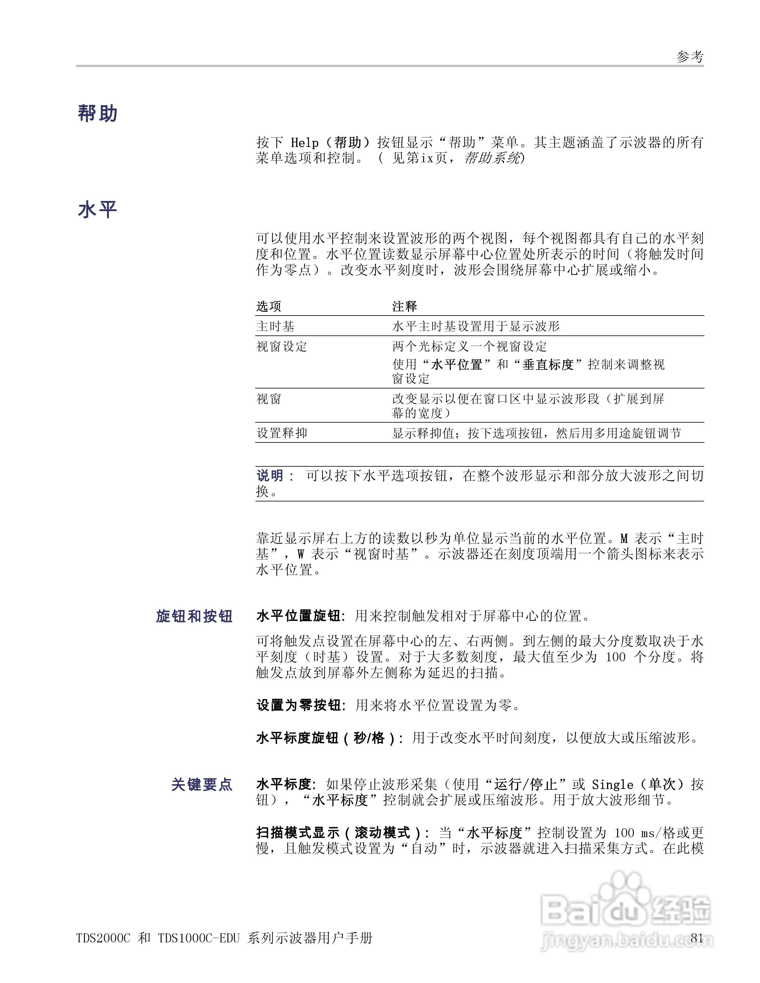 泰克TDS1012C-EDU数字存储示波器用户手册:[11]