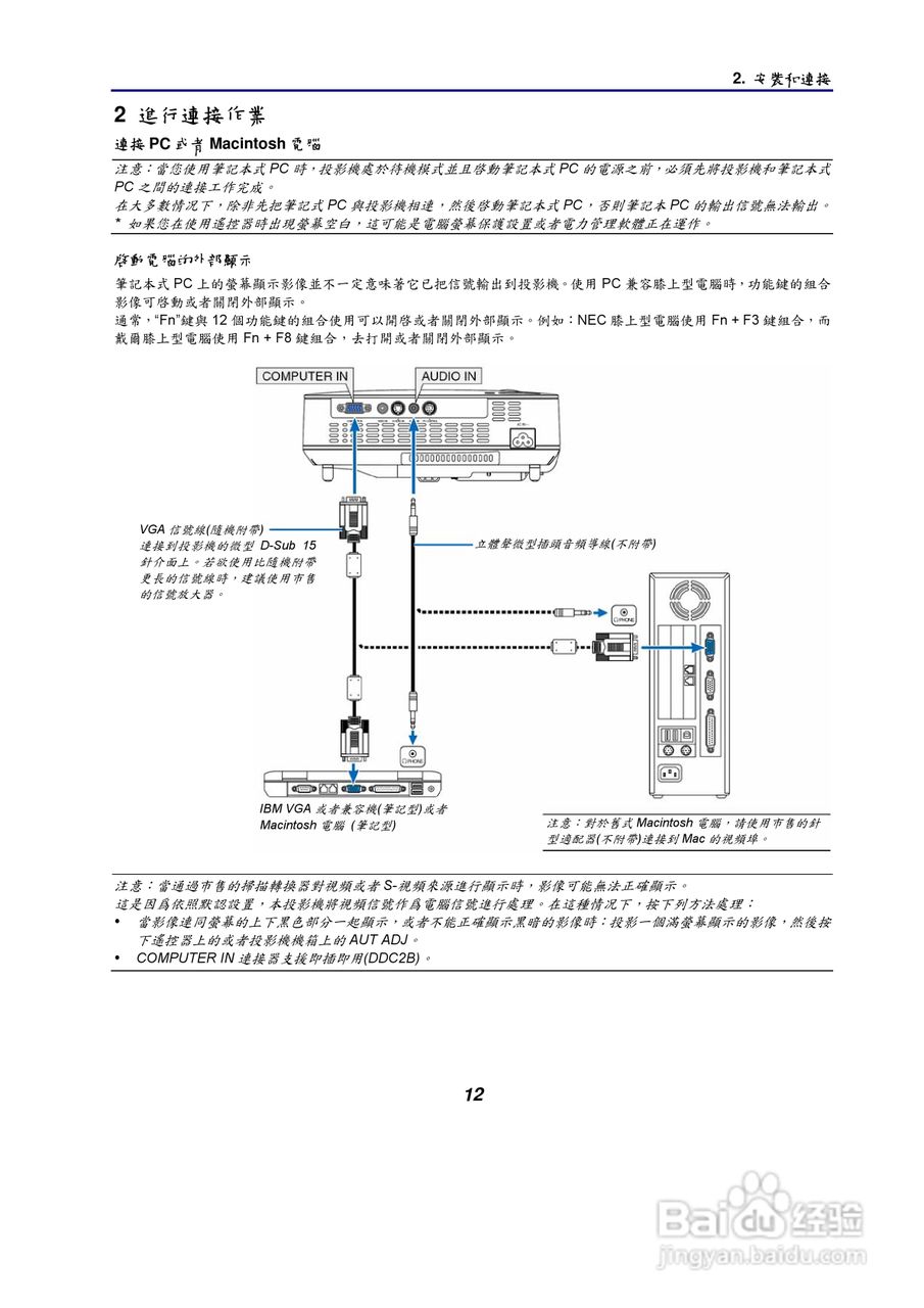 NEC NP61/NP41手提式投影机使用手册:[3]