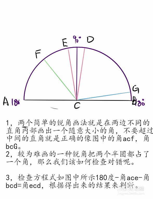 100度的角怎么画图片