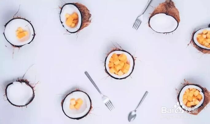 自制低脂零食芒果椰奶冻