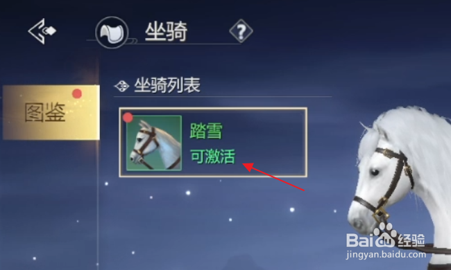 剑侠世界3怎样激活坐骑的图鉴属性