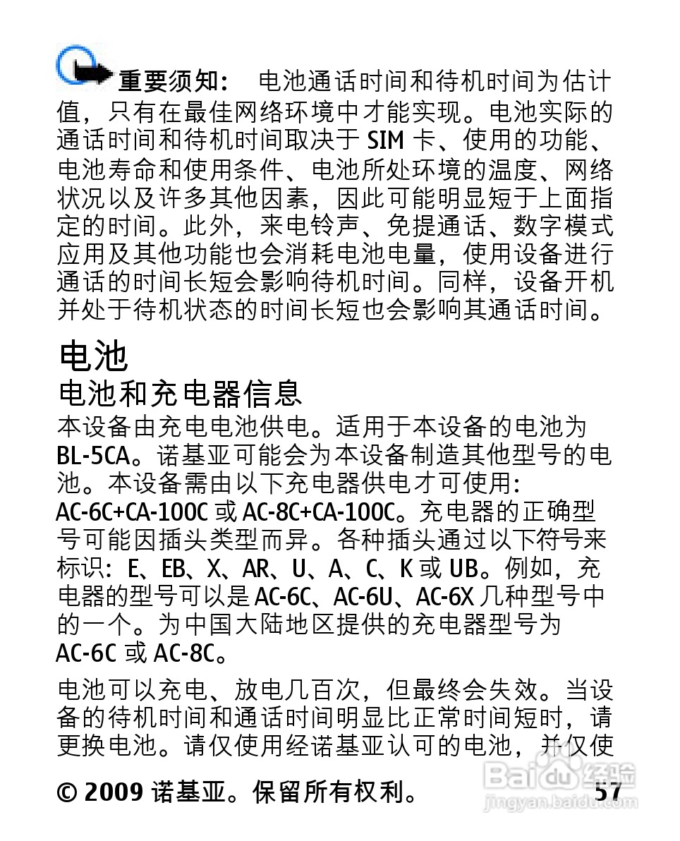 诺基亚2330C手机使用说明书:[6]