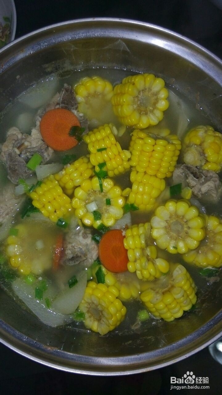 玉米山药排骨汤的做法