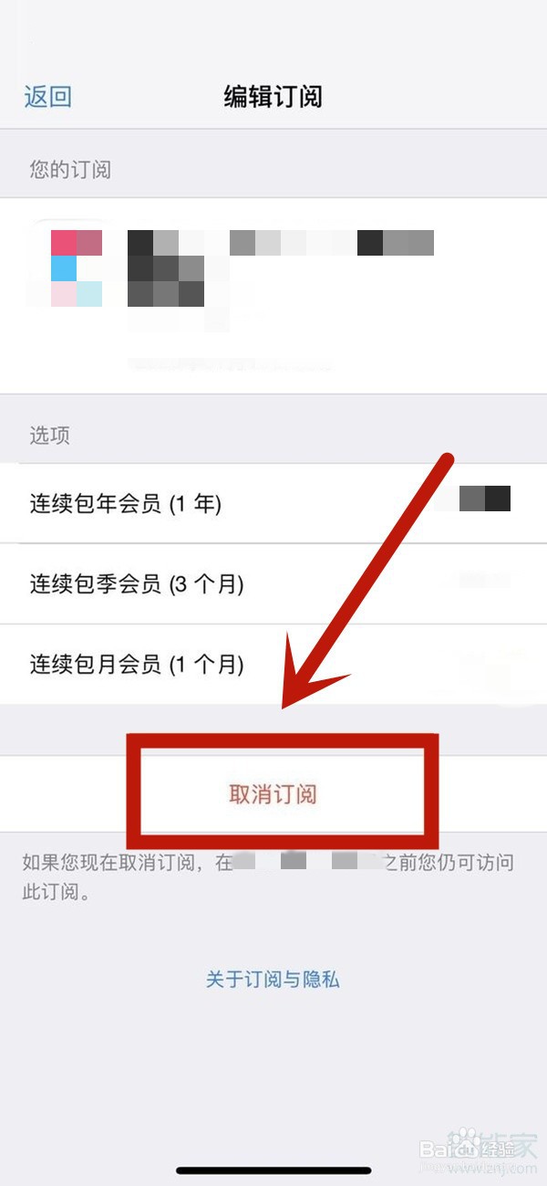 苹果手机取消自动续费