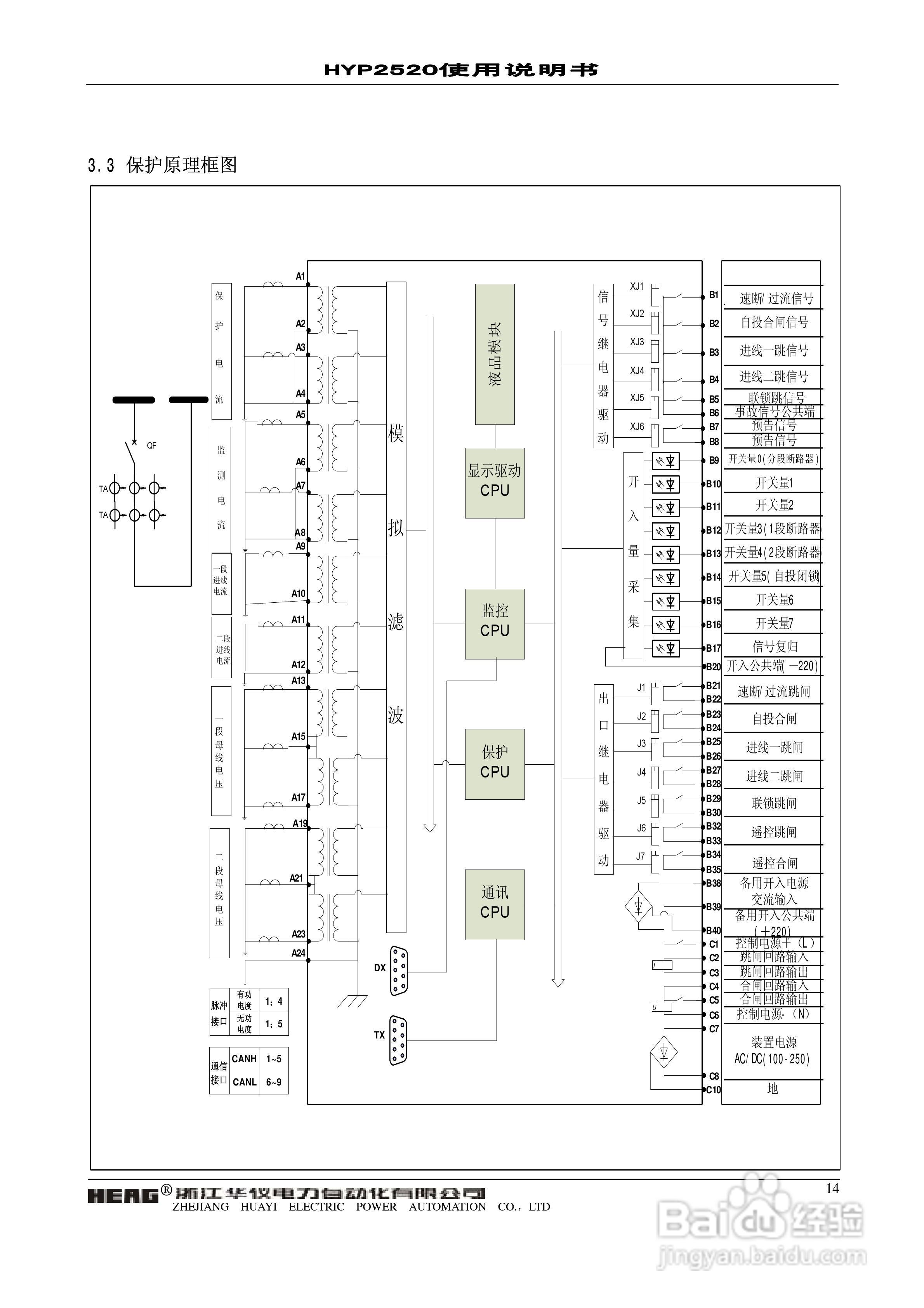 华仪电力HYP2520微机母联备自投保护监控装置使用说明:[2]