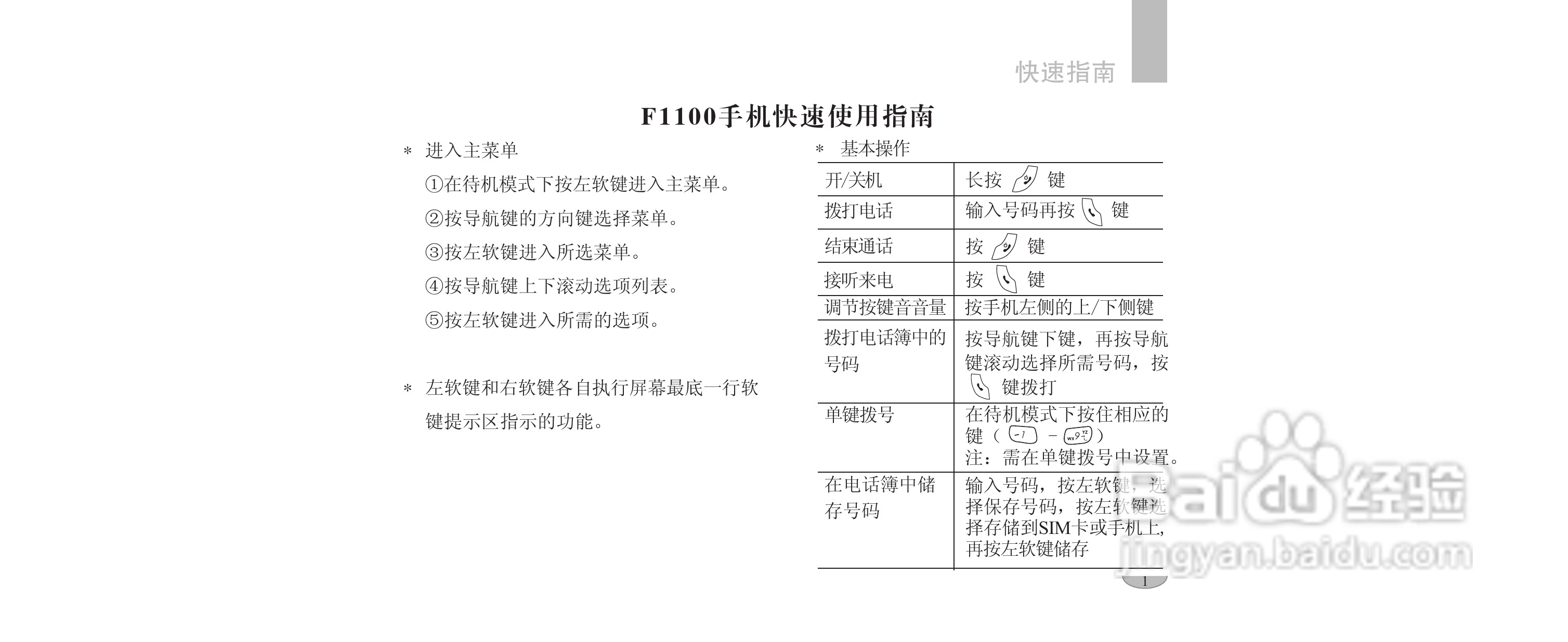 海尔手机F1100型使用说明书:[1]