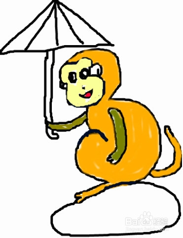 如何一分钟3变小猴子(儿童数字创意画)