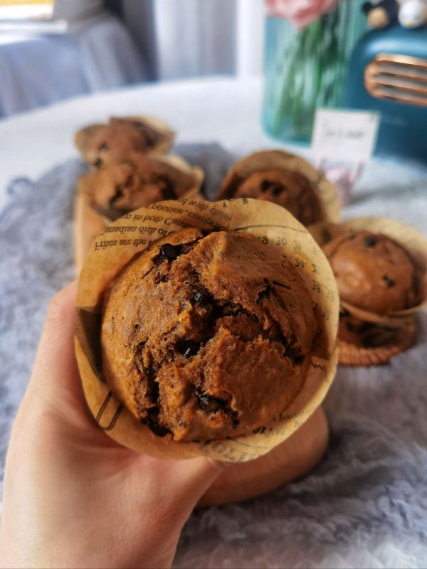 超级好吃红糖核桃巧克力香蕉玛芬蛋糕