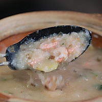 加拿大北极虾砂锅粥