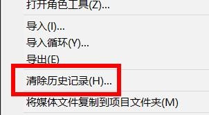 Character如何清除历史的操作记录