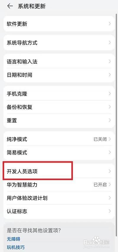 荣耀 60手机开发人员选项关闭教程