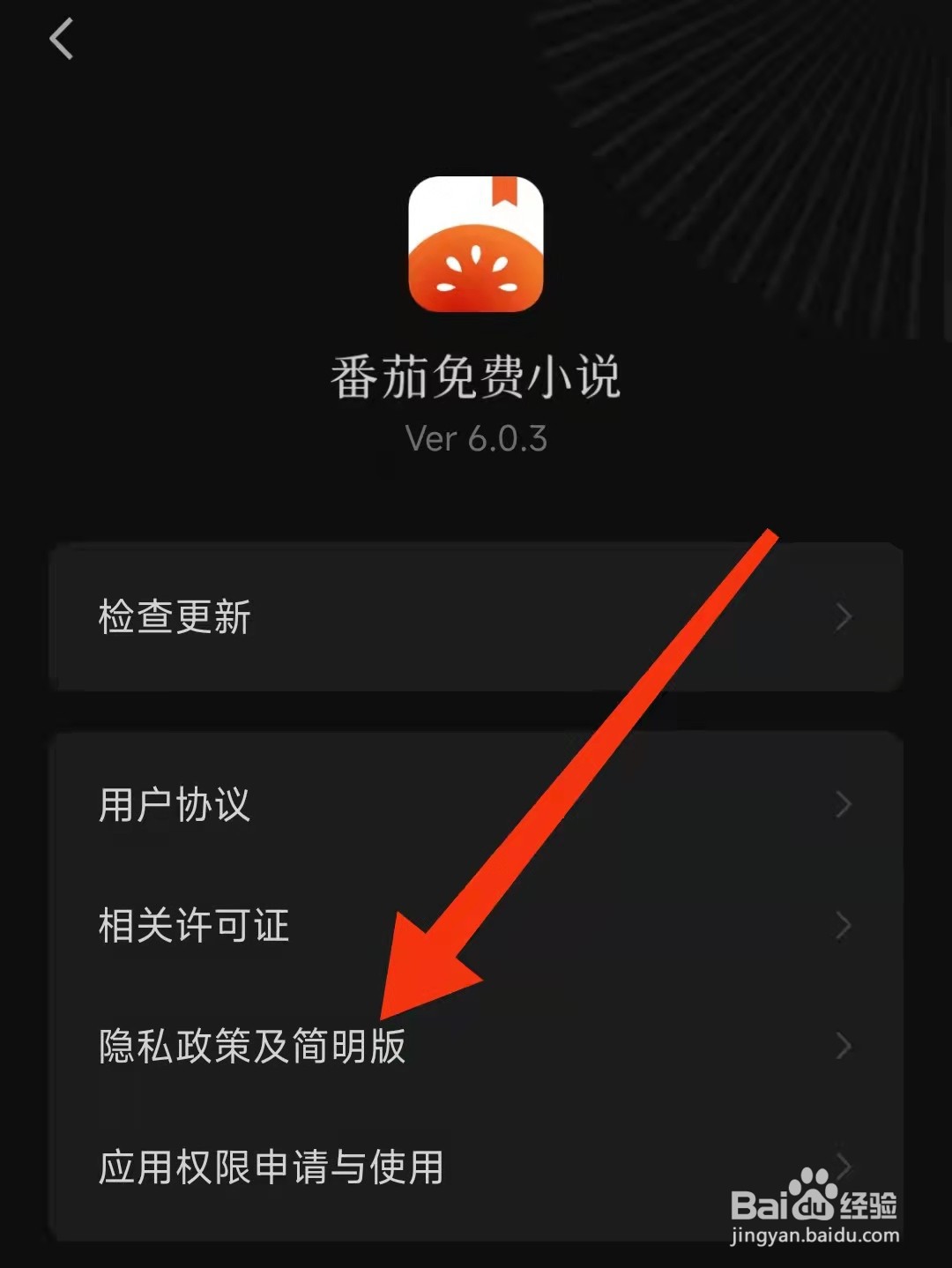 番茄免费小说怎么查看隐私政策