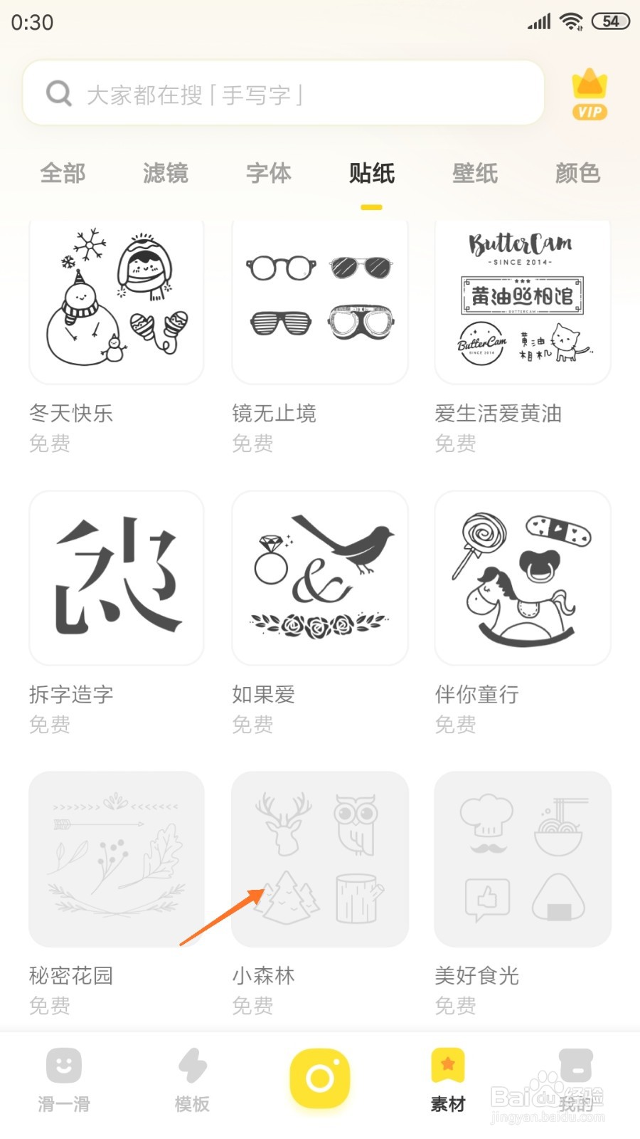 黄油相机中如何查看小森林