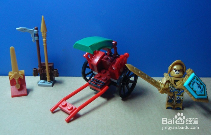 积木场景搭建之路人甲与未来骑士