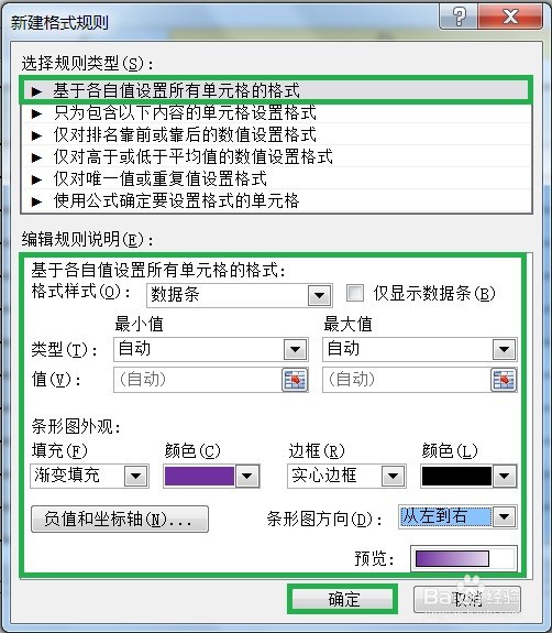 EXCEL单元格区域内销售量怎么用渐变数据条显示