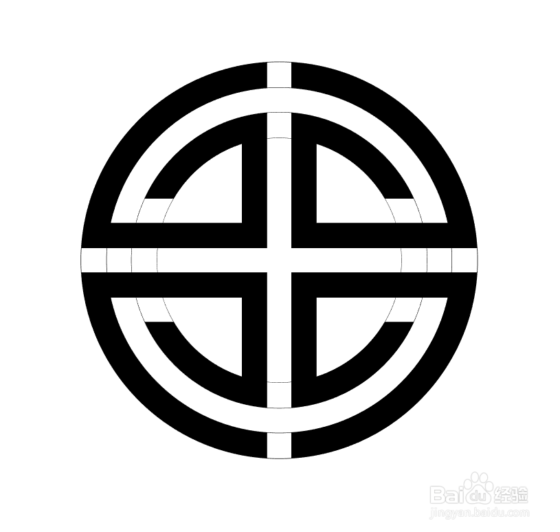 ai中如何用形状生成器工具画回形图标