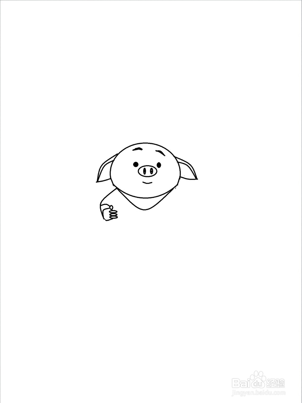 热门猪小屁的简笔画方法