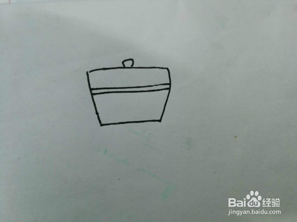 简笔画小高压锅