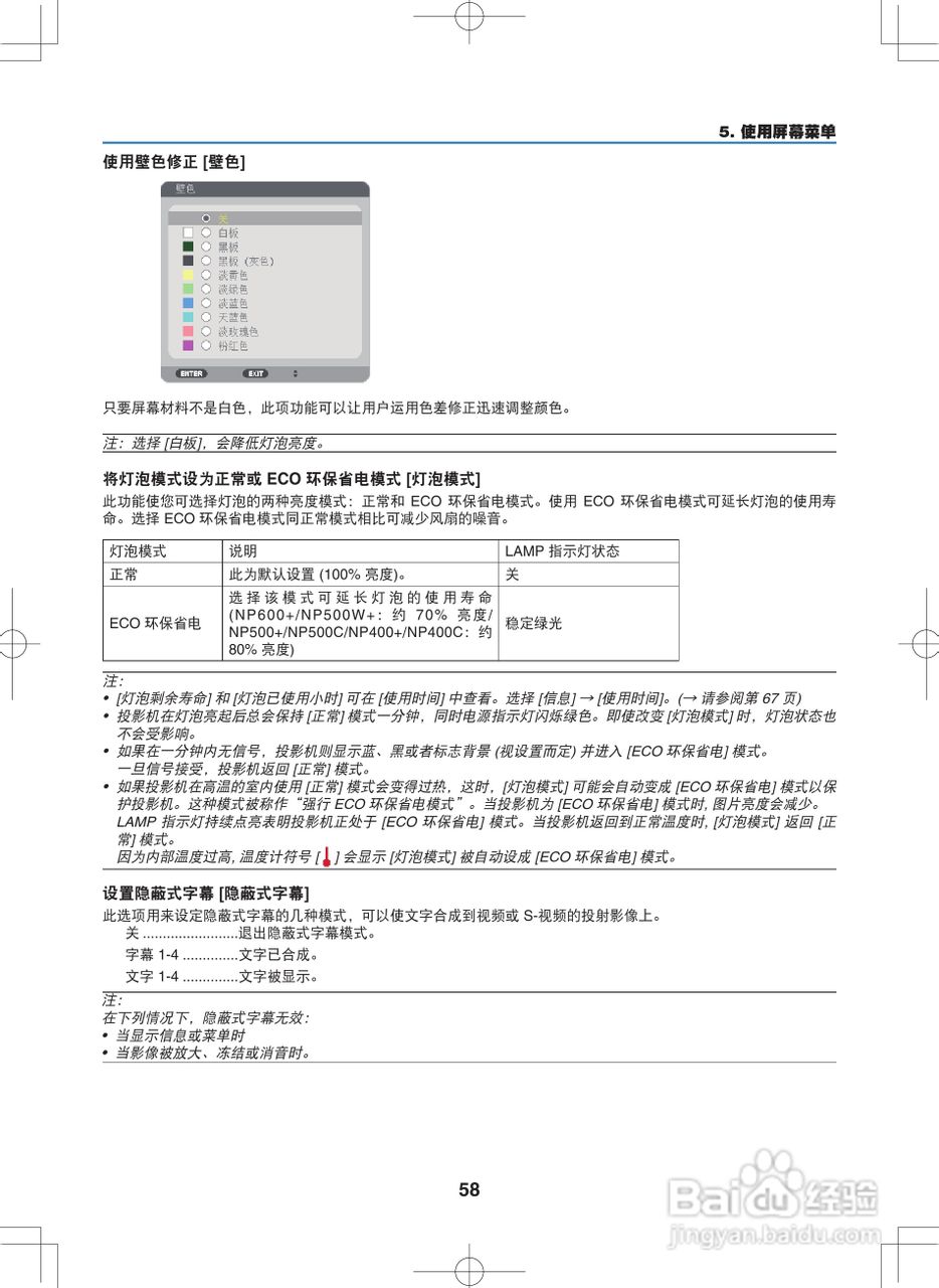 NEC NP400C投影机说明书:[7]
