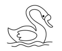 天鹅简笔画的画法步骤