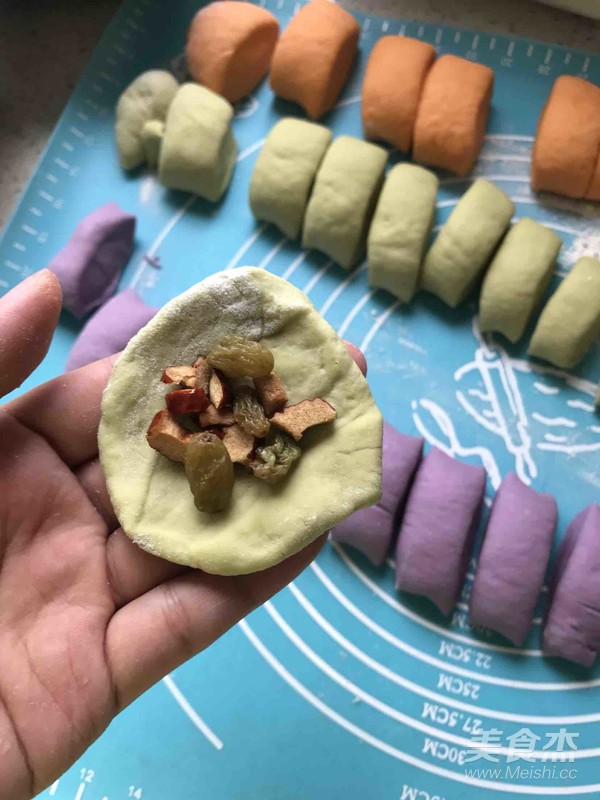 彩色开花馒头
