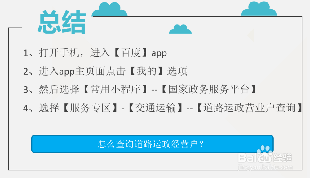 怎么查询道路运政经营户?