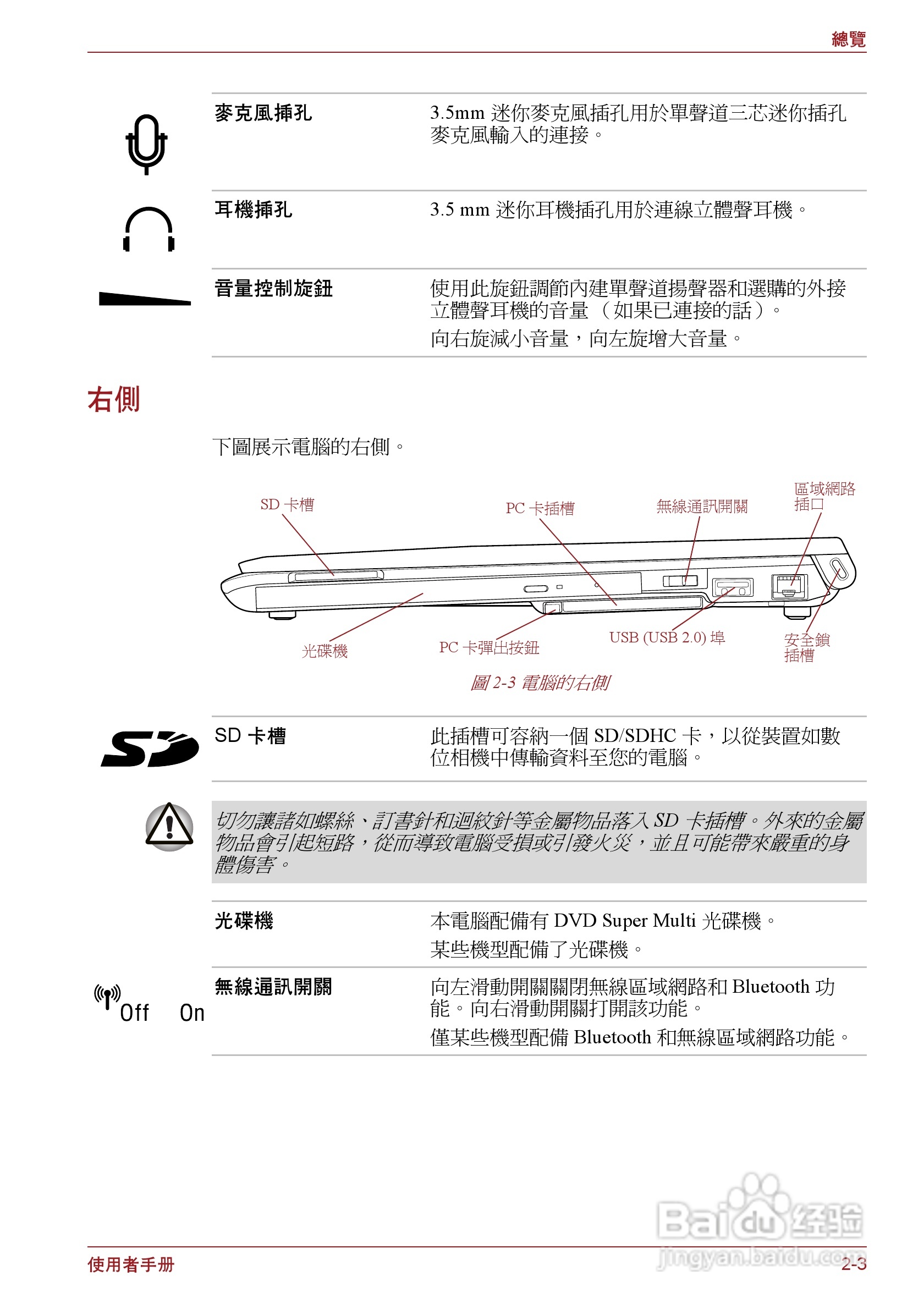 东芝Portege R500笔记本电脑使用说明书:[3]