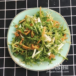 教你怎么做苦菊拌馓子