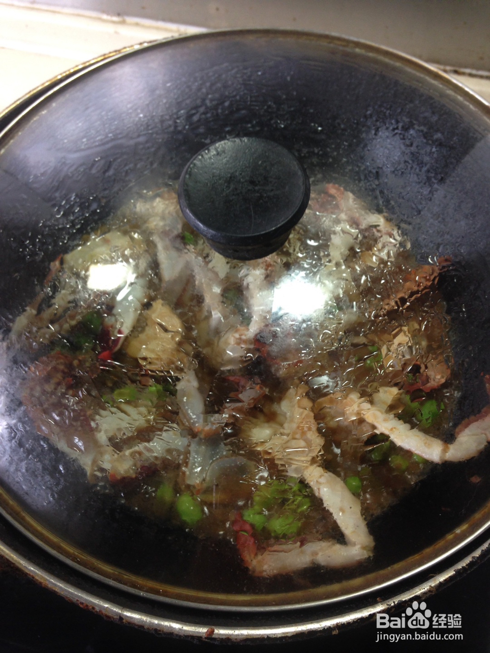 海鲜教程之浓汁梭子蟹炒毛豆的做法