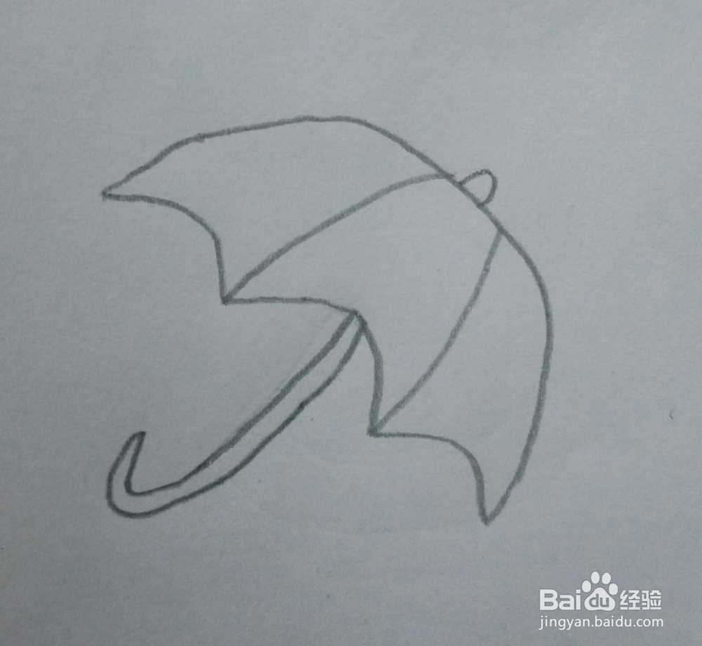 儿童简笔画伞画法三