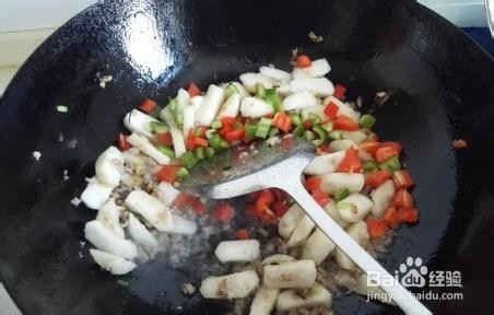 肉末炒双椒的做法