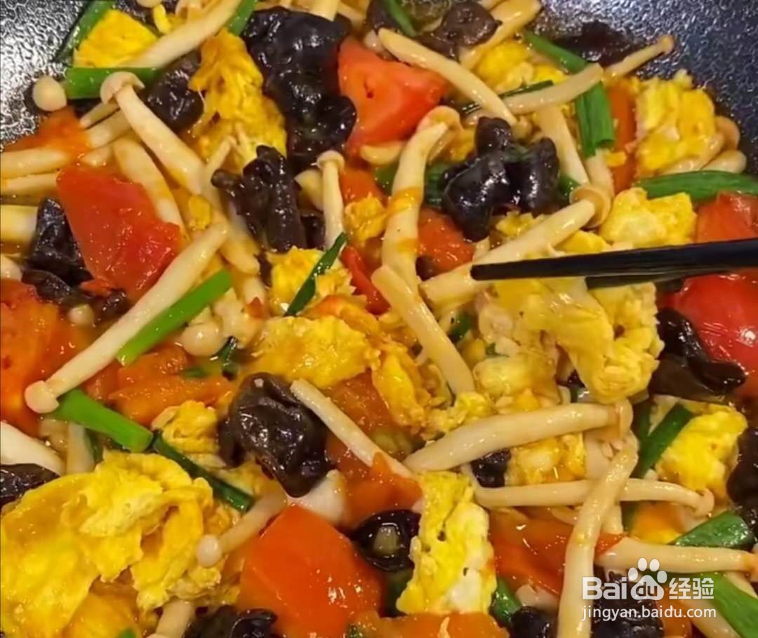 白玉菇炒鸡蛋怎么做