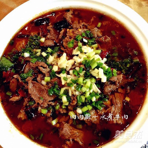 正宗四川家常菜水煮牛肉肉肉厨