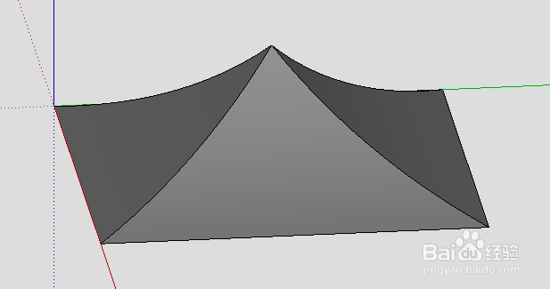 草图大师怎么绘制凉亭顶部模型