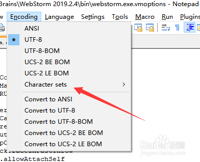 notepad++设置Baltic编码格式?