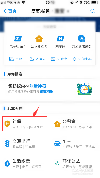 支付宝如何打开社保电子卡查询社保余额