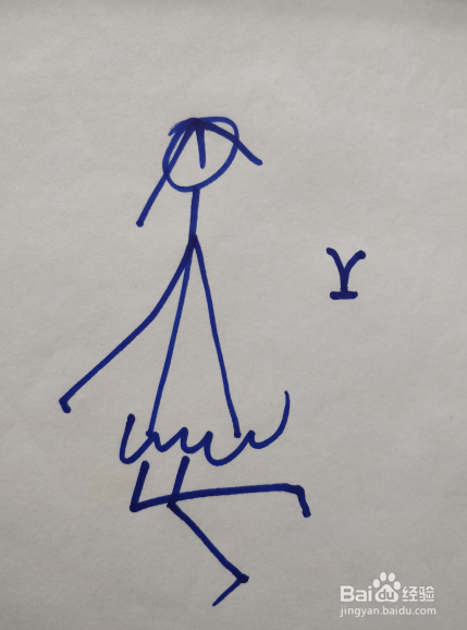 简笔画踢毽子的小女孩怎么画