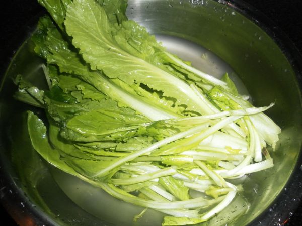 杏鲍菇炒小白菜