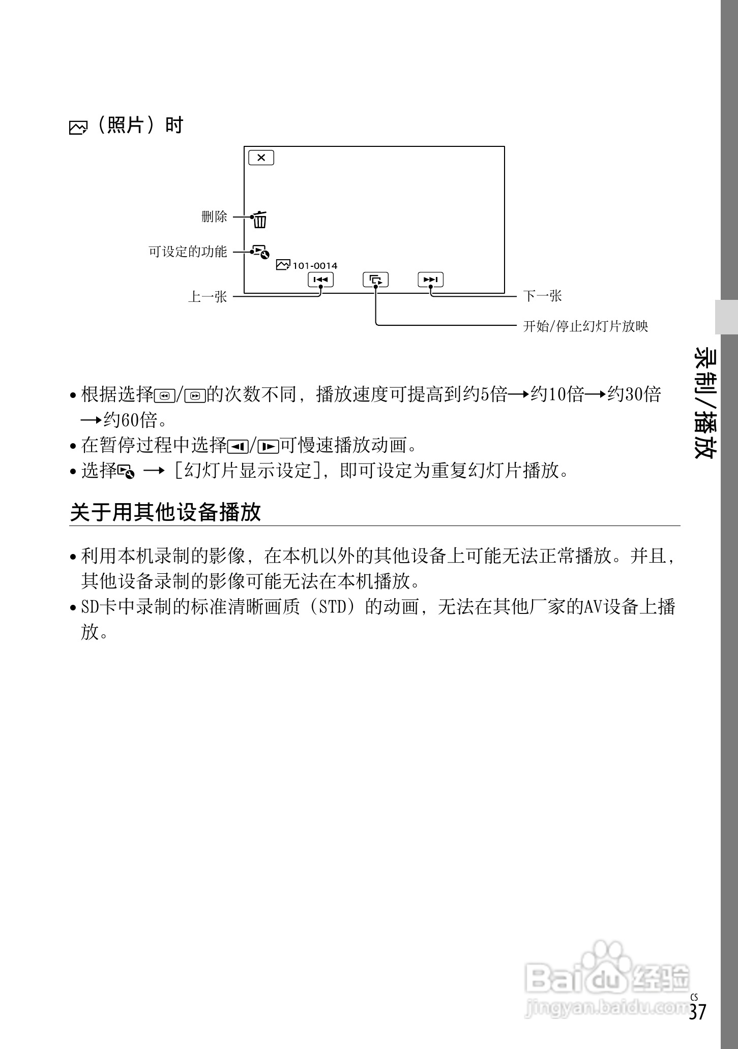 SONY索尼HDR-TD30VE数码摄像机说明书:[4]