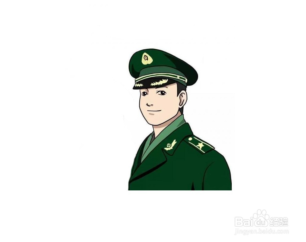 中国武警简笔画
