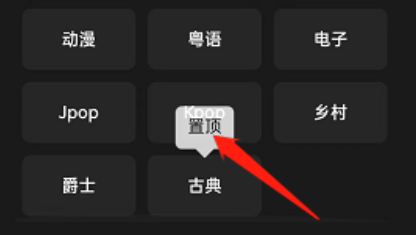 QQ音乐怎么置顶频道