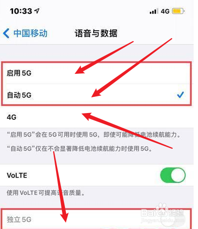 苹果手机如何手动切换4g和5g网络?