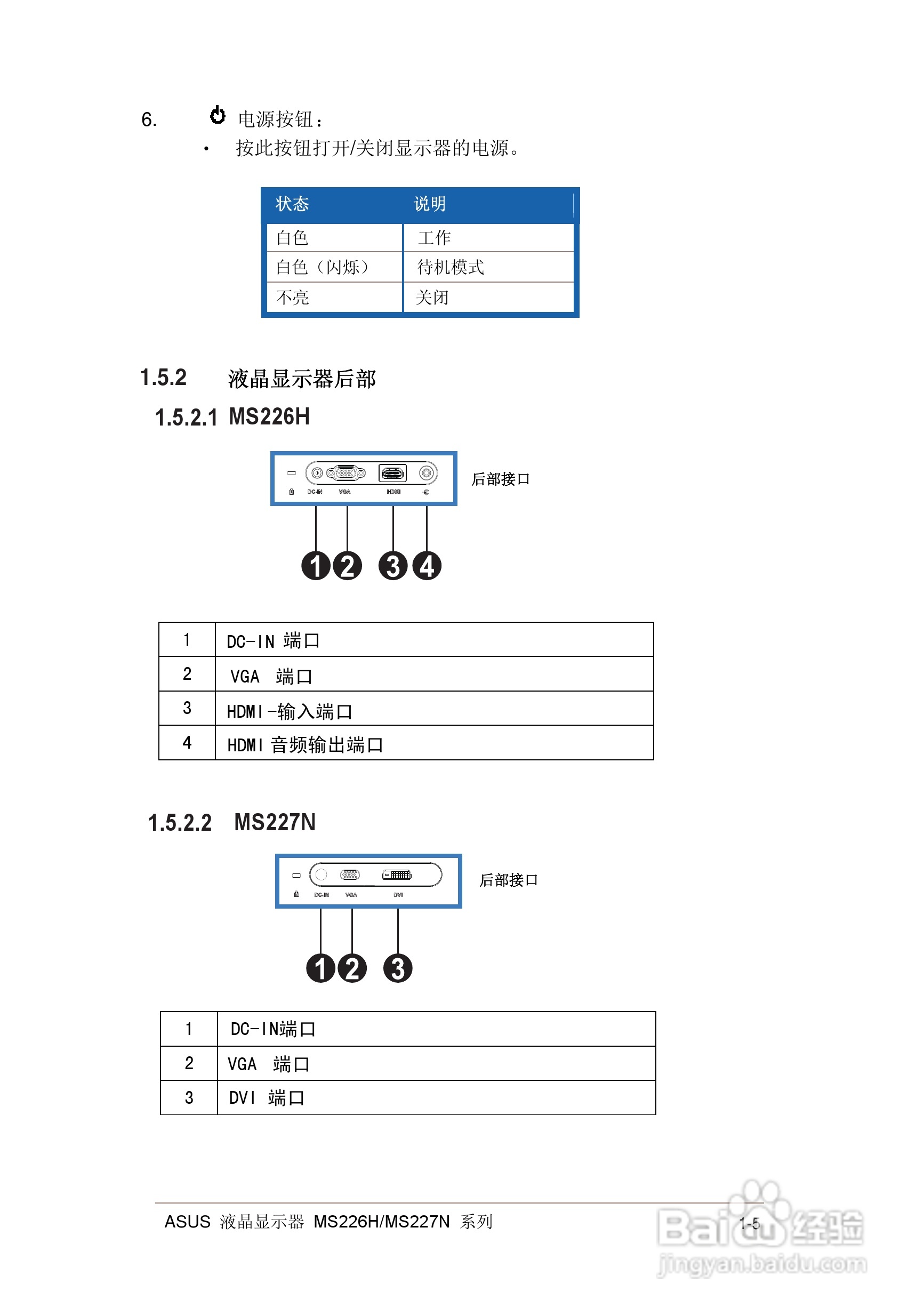 华硕MS226H液晶显示器使用说明书