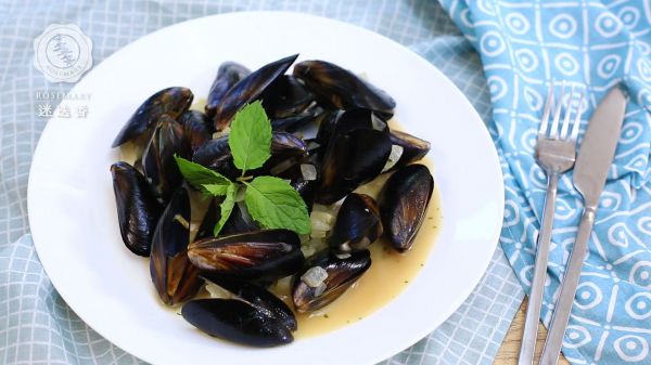 法式白葡萄酒贻贝