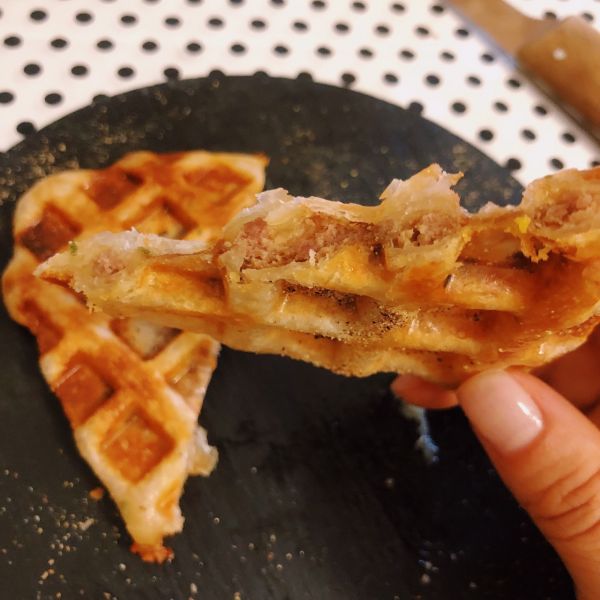 牛肉芝士华夫饼